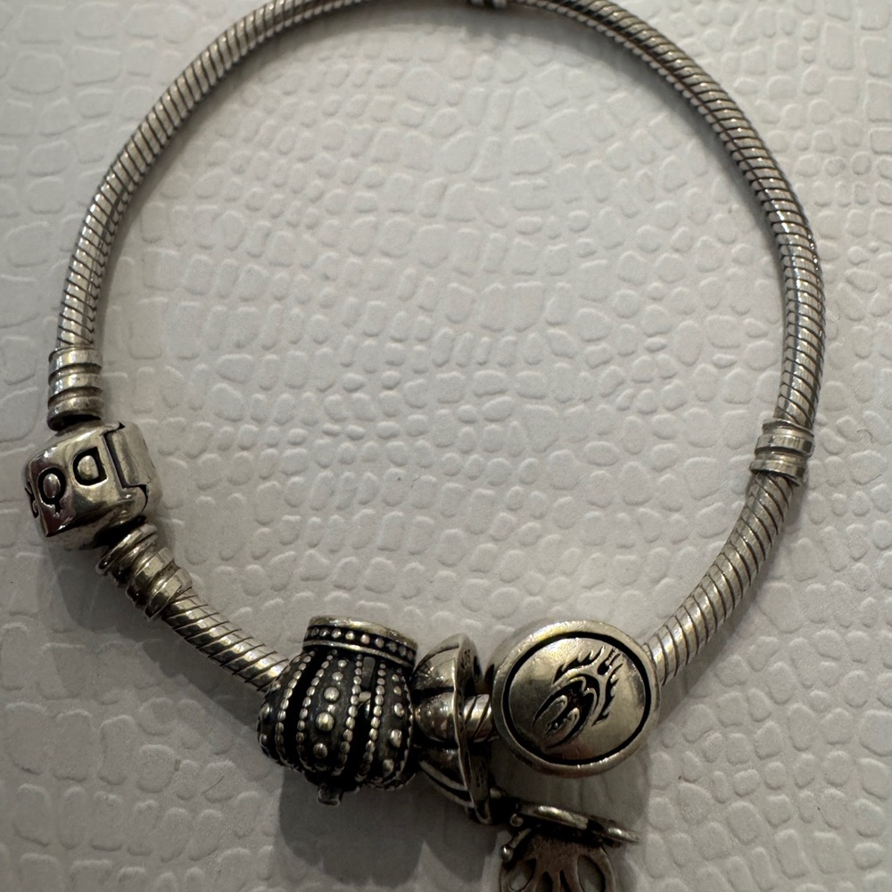 Pandora Silver Charm Bracelet with Charms